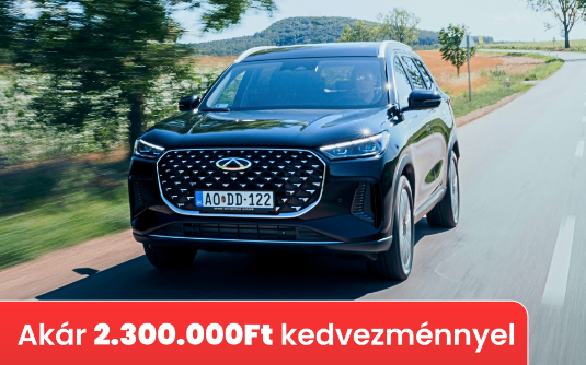 Chery Tiggo 8 CSH - akár 2.300.000 Ft kedvezménnyel