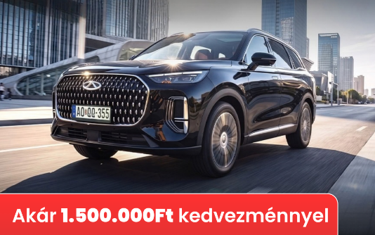Chery Tiggo 9 CSH - akár 1.500.000 Ft kedvezménnyel