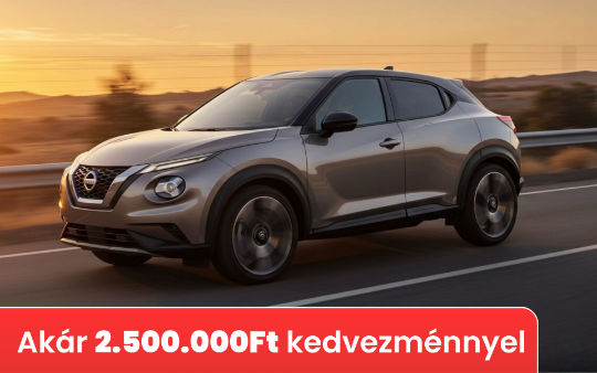 Nissan Juke - akár 2.500.000 Ft kedvezménnyel