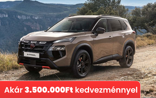Nissan X-Trail (2026) - akár 3.500.000 Ft kedvezménnyel